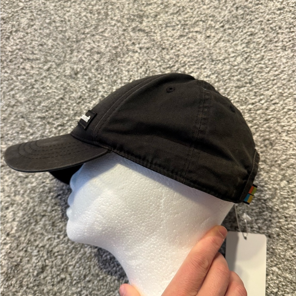 Microsoft Hat Cap StrapBack Structured Adjustable Black OS Computer Software * - Picture 3 of 9